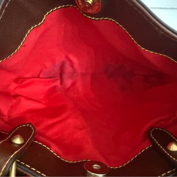 Dooney & Bourke Chestnut Florentine Leather Barlow Satchel Crossbody Handbag - Picture 16 of 16